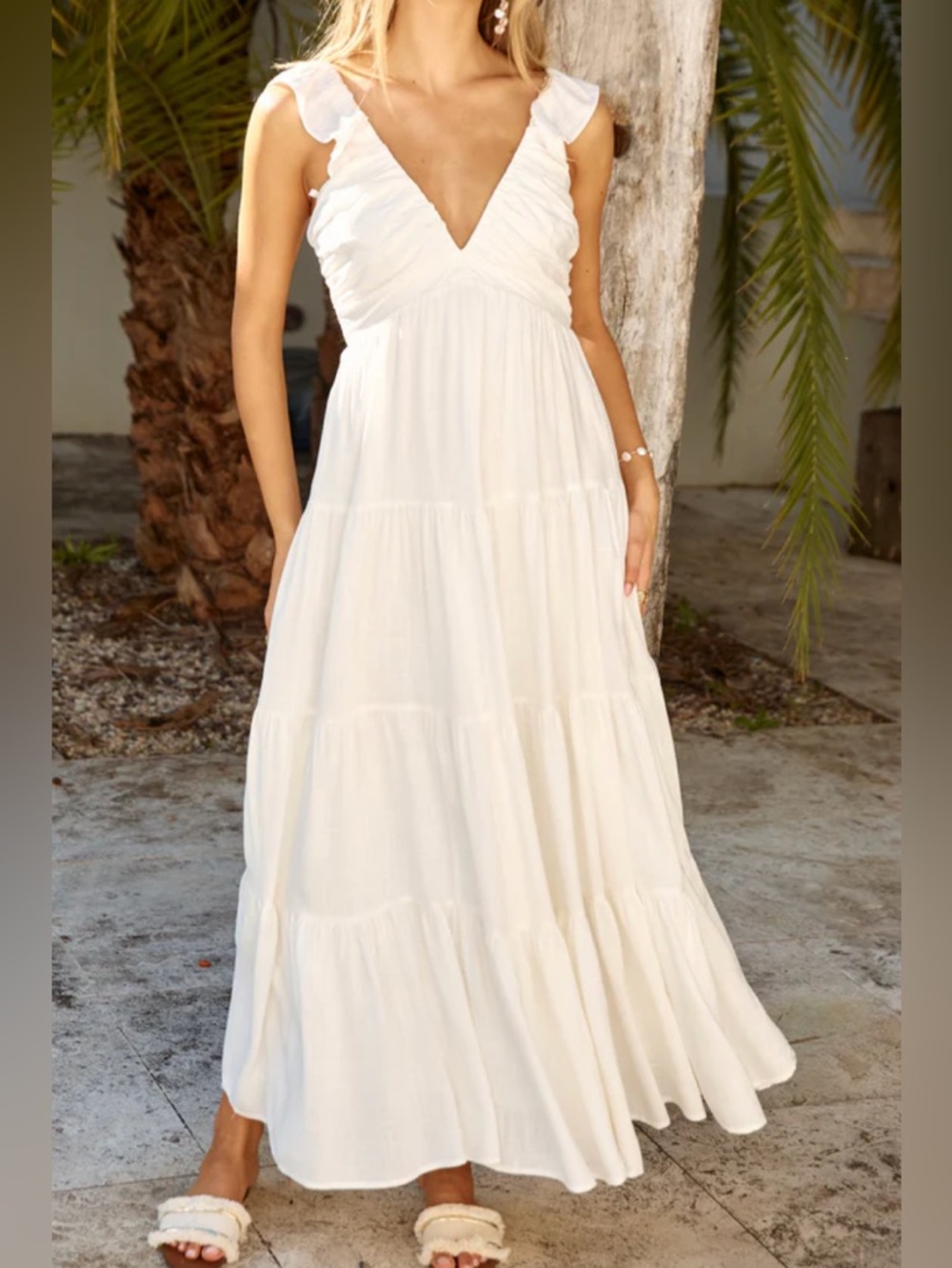 Fortunate One Blossoming Love Maxi Dress White